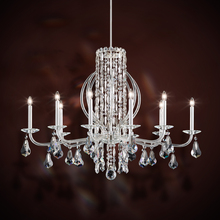  RS8310N-401H - Siena 10 Light 120V Chandelier in Polished Stainless Steel with Clear Heritage Handcut Crystal