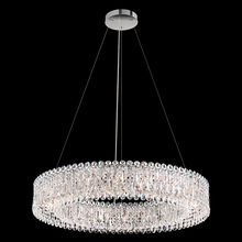  RS8349N-401H - Sarella 18 Light 120V Pendant in Polished Stainless Steel with Clear Heritage Handcut Crystal