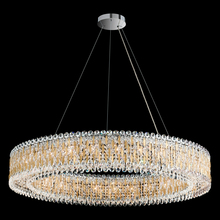  RS8350N-401H - Sarella 27 Light 120V Pendant in Polished Stainless Steel with Clear Heritage Handcut Crystal