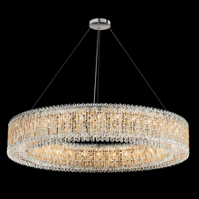  RS8351N-401H - Sarella 32 Light 120V Pendant in Polished Stainless Steel with Clear Heritage Handcut Crystal