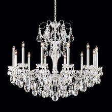  ST1849N-48H - Sonatina 12 Light 120V Chandelier in Antique Silver with Clear Heritage Handcut Crystal