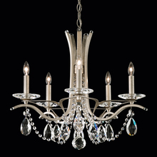  VA8355N-06H - Vesca 5 Light 120V Chandelier in White with Clear Heritage Handcut Crystal