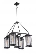  54125-OBG - Pyrmont 5 Light Outdoor Chandelier in Oiled Bronze Gilded