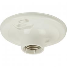  K212-P - Plastic Keyless 1 Light Socket Lamp Holder in White