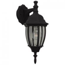  Z264-TB - Bent Glass 1 Light Small Outdoor Wall Lantern in Textured Black