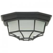  Z390-TB - Octagonal Bulkhead 1 Light Small Flush/Wall Mount in Textured Black