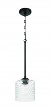  60591-FB - Claire 1 Light Mini Pendant in Flat Black