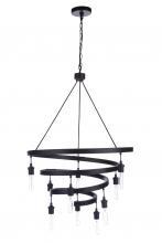  55410-FB - Tranquil 10 Light Chandelier in Flat Black