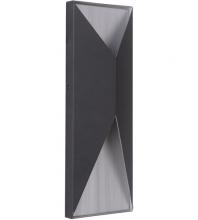  Z3412-TBBA-LED - Peak 2 Light Medium LED Outdoor Pocket Sconce in Textured Black/Brushed Aluminum