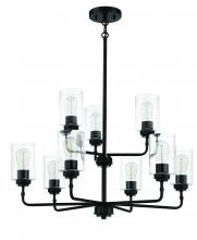  56029-FB - Stowe 9 Light Chandelier in Flat Black