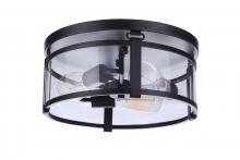  55383-FB - Elliot 3 Light Flushmount in Flat Black