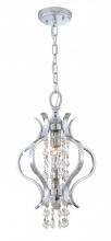  1570-CH-MWP - Crystorama Flow 1 Light Crystal Chrome Mini Chandelier