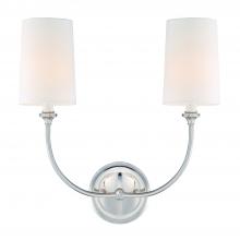  2242-PN - Libby Langdon Sylvan 2 Light Polished Nickel Sconce