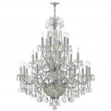  3229-CH-CL-MWP - Imperial 26 Light Hand Cut Crystal Polished Chrome Chandelier