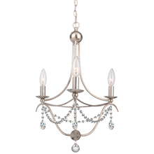  413-SA-CL-MWP - Metro 3 Light Antique Sliver Mini Chandelier