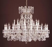  4308-SAQ-SILVER - Crystorama 37 Light Silver Chandelier