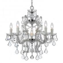  4335-CH-CL-MWP - Maria Theresa 6 Light Crystal Chrome Chandelier