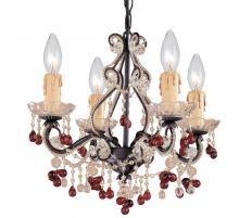  4504-DR - Paris Market 4 Light Murano Crystal Dark Rust Mini Chandelier