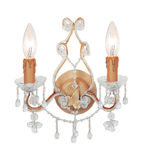  4522-CM-CLEAR - Paris Market 2 Light Clear Crystal Champagne Sconce