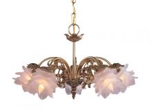  465-OB-H-L - Cecile 5 Light Olde Brass Mini Chandelier