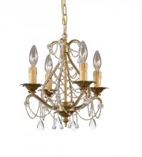  4714-GL-CL-MWP - Crystorama Paris Market 4 Light Gold Leaf Mini Chandelier II