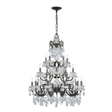  5190-EB-CL-I - Legacy 20 Light Clear Italian Crystal English Bronze Chandelier