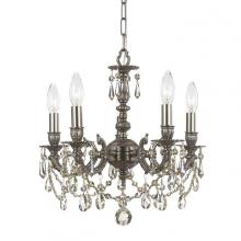  5505-PW-CL-MWP - Mirabella 5 Light Clear Crystal Pewter Mini Chandelier I