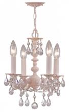  5514-BH-CL-MWP - Crystorama Paris Market 4 Light Blush Mini Chandelier