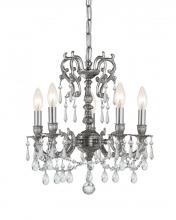  5525-PW-CL-MWP - Gramercy 5 Light Clear Crystal Pewter Mini Chandelier I