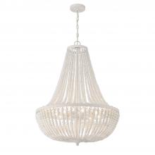  609-MT - Rylee 8 Light Matte White Chandelier