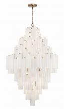  ADD-319-AG-WH - Addis 20 Light Aged Brass Chandelier