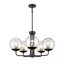  DVP43125MF+EB-CL - Mackenzie Delta 5 Light Chandelier