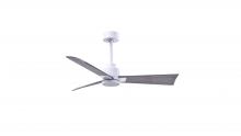  AK-MWH-BW-42 - Alessandra 3-blade transitional ceiling fan in matte white finish with barnwood blades. Optimized