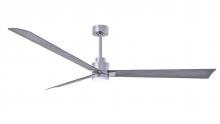  AKLK-BN-BW-72 - Alessandra 3-blade transitional ceiling fan in brushed nickel finish with Barn Wood blades. Optimi