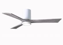  IR3HLK-WH-BW-52 - Irene-3HLK three-blade flush mount paddle fan in Gloss White finish with 52” solid barn wood ton