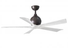  IR5-TB-MWH-52 - Irene-5 five-blade paddle fan in Textured Bronze finish with 52" solid matte white wood blades