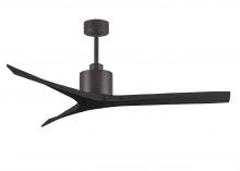 MW-TB-BK-60 - Mollywood 6-speed contemporary ceiling fan in Textured Bronze finish with 60” solid matte black