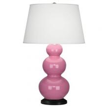  338X - Schiaparelli Pink Triple Gourd Table Lamp