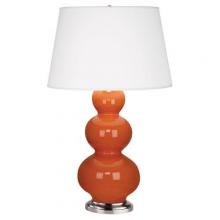 352X - Pumpkin Triple Gourd Table Lamp