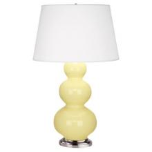  357X - Butter Triple Gourd Table Lamp