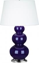  383X - Amethyst Triple Gourd Table Lamp