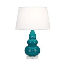  A293X - Peacock Small Triple Gourd Accent Lamp