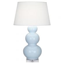  A361X - Baby Blue Triple Gourd Table Lamp