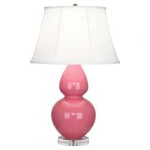  A609 - Schiaparelli Pink Double Gourd Table Lamp