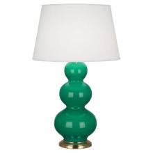  EG40X - Emerald Triple Gourd Table Lamp