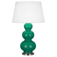  EG42X - Emerald Triple Gourd Table Lamp