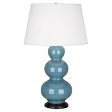  OB41X - Steel Blue Triple Gourd Table Lamp