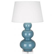 OB43X - Steel Blue Triple Gourd Table Lamp