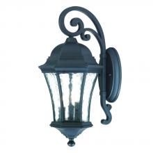  3612BK - Waverly Collection Wall-Mount 3-Light Outdoor Matte Black Light Fixture