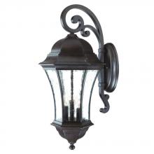  3622BC - Waverly Collection Wall-Mount 3-Light Outdoor Black Coral Light Fixture